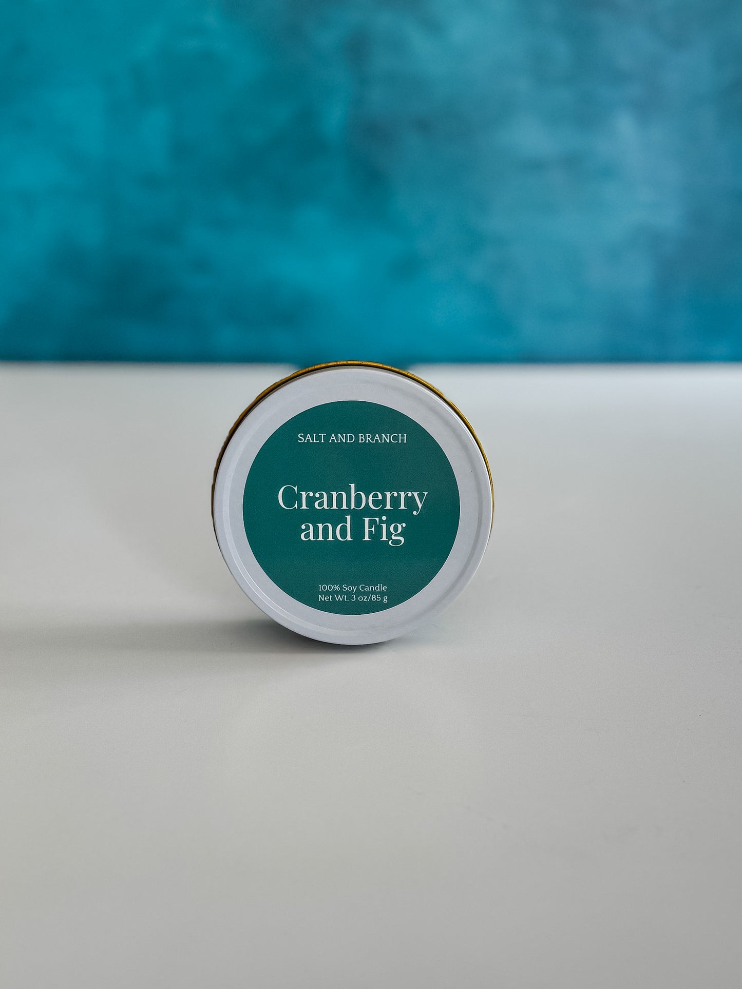 Cranberry and Fig White Candle Tin - Salt and Branch