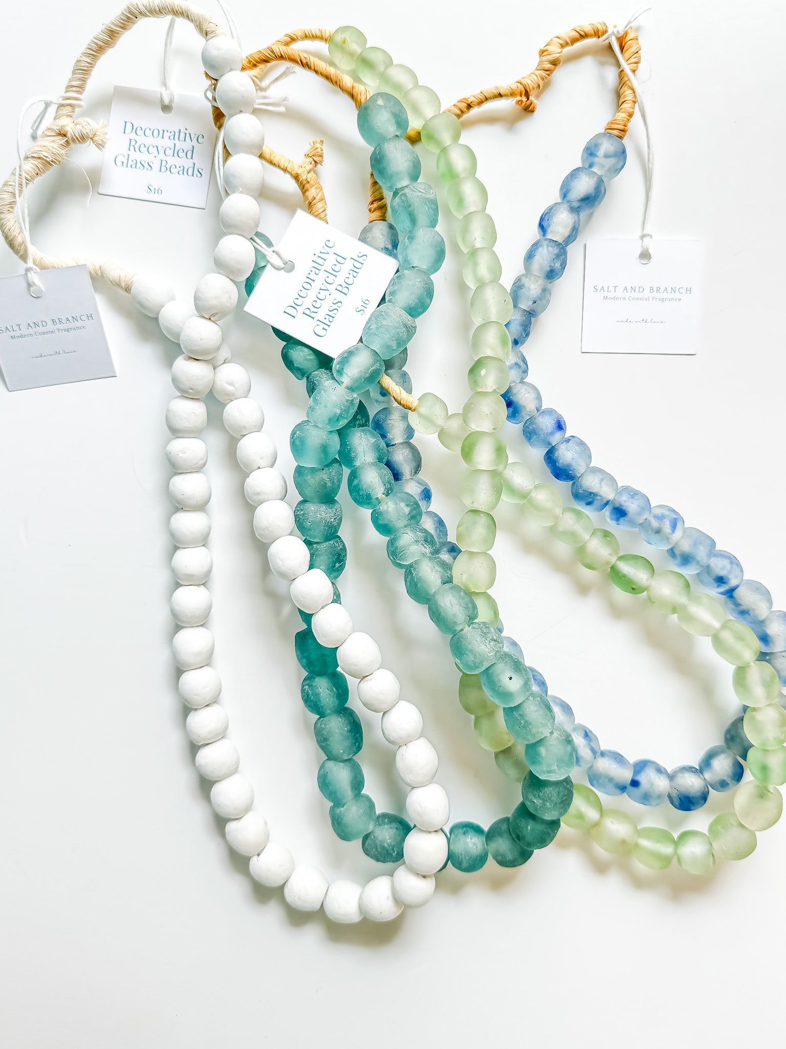 Decorative Recycled Glass Beads - Salt and Branch