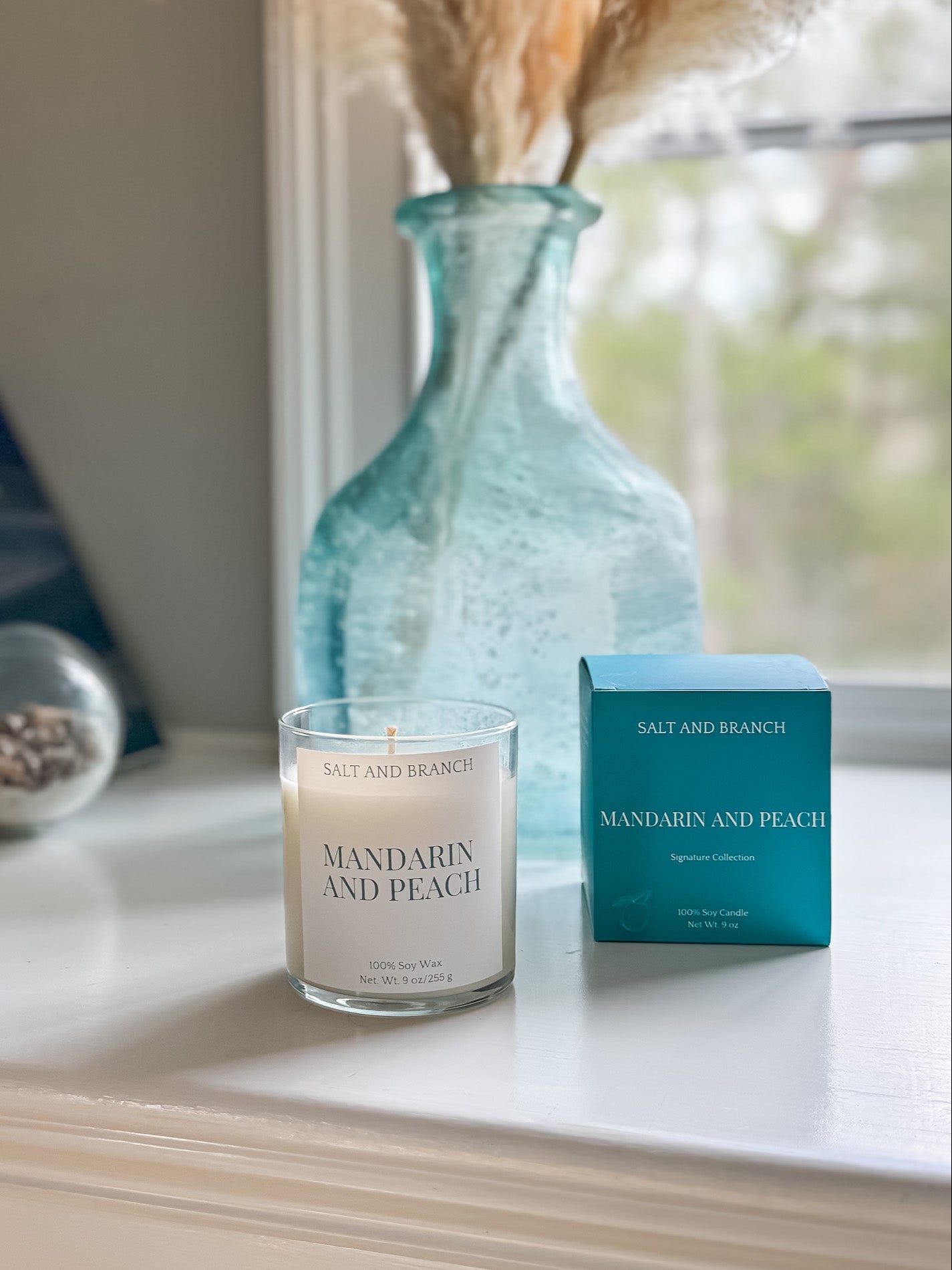 Mandarin and Peach Soy Candle - Salt and Branch