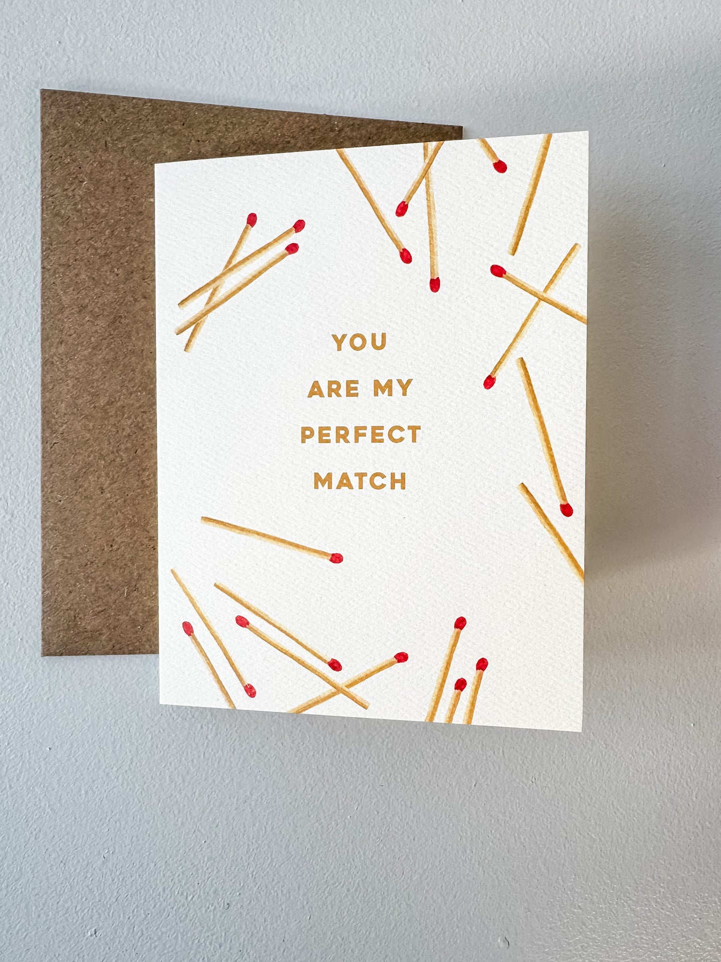 You are my perfect match Valentine's Day card - Salt and Branch