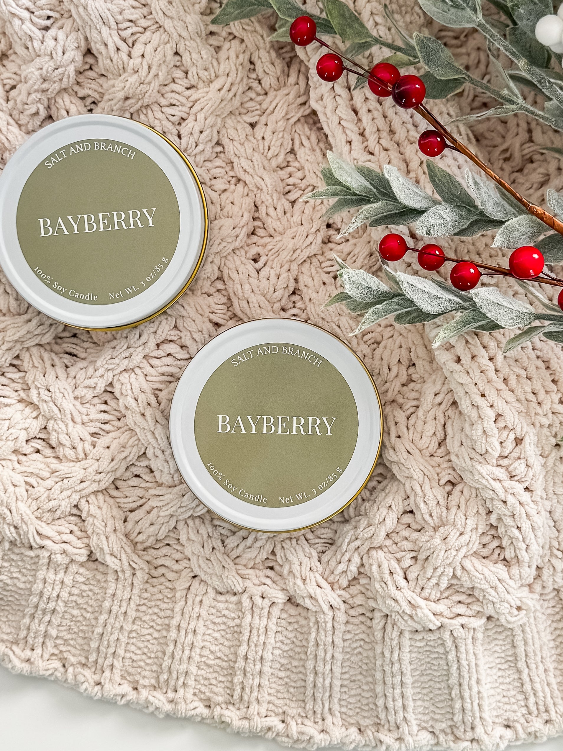 Bayberry Soy Candle Travel Tin - Salt and Branch