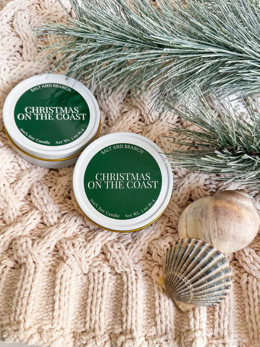 Christmas on the Coast Soy Candle Travel Tin