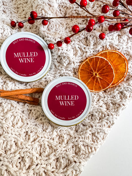Mulled Wine Soy Candle Travel Tin