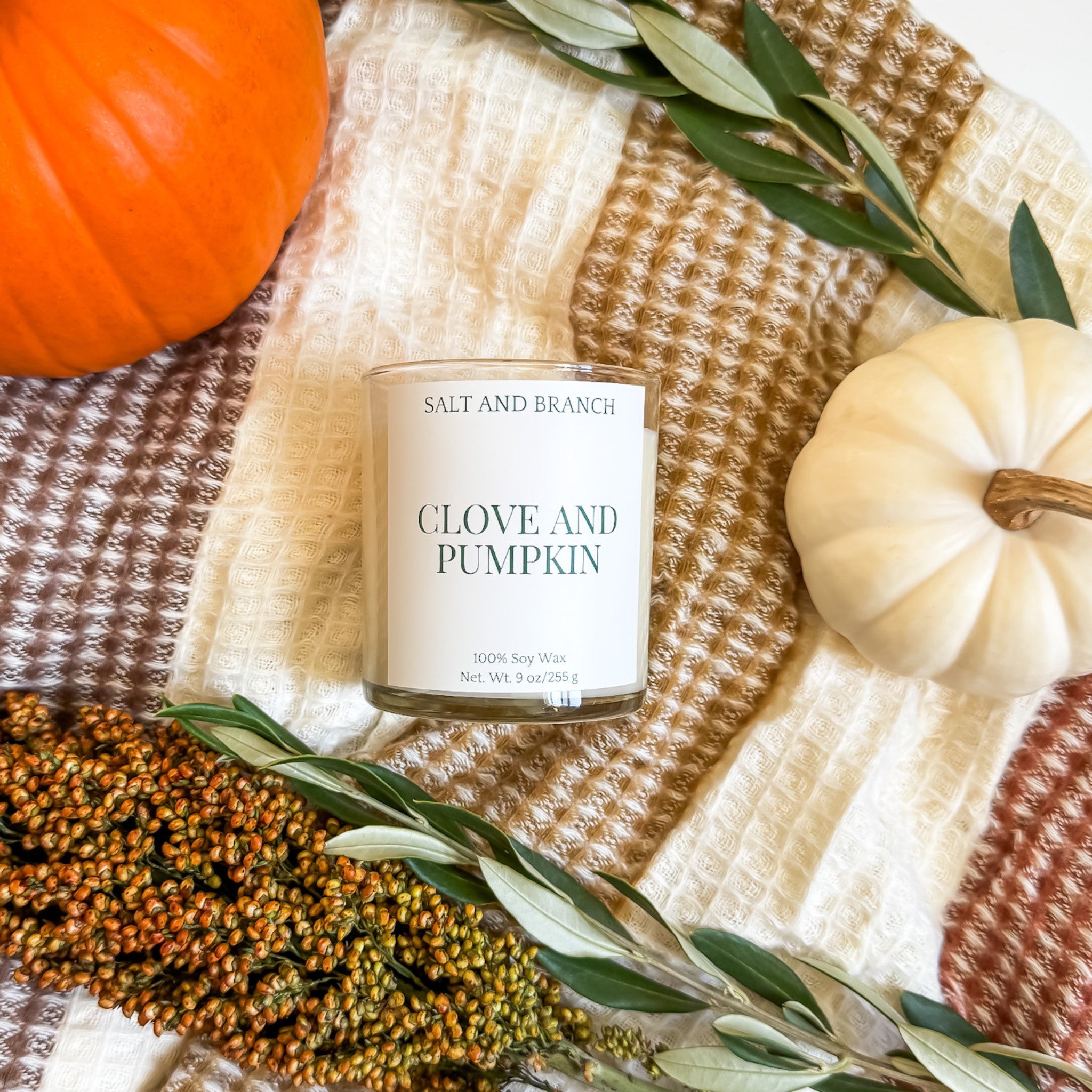 Clove and Pumpkin Soy Candle - Salt and Branch