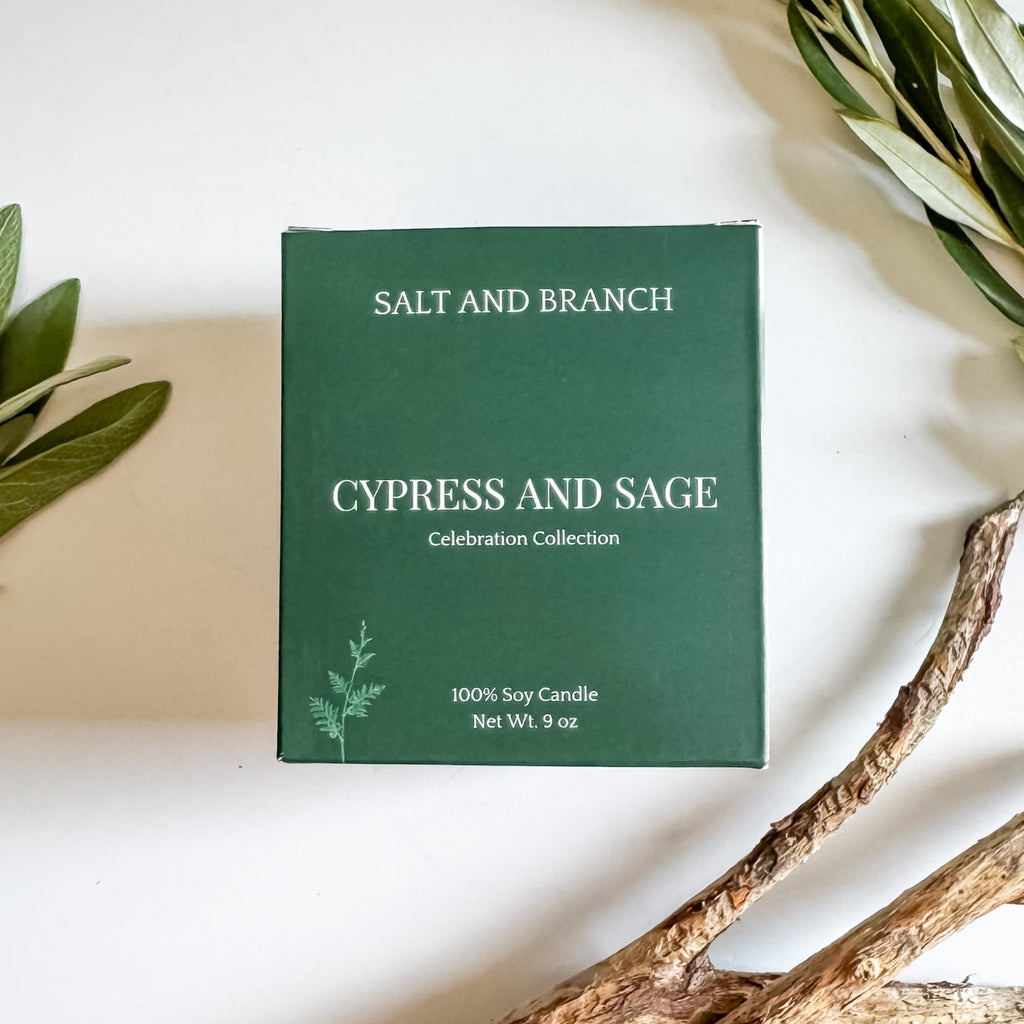 Cypress and Sage Soy Candle - Salt and Branch