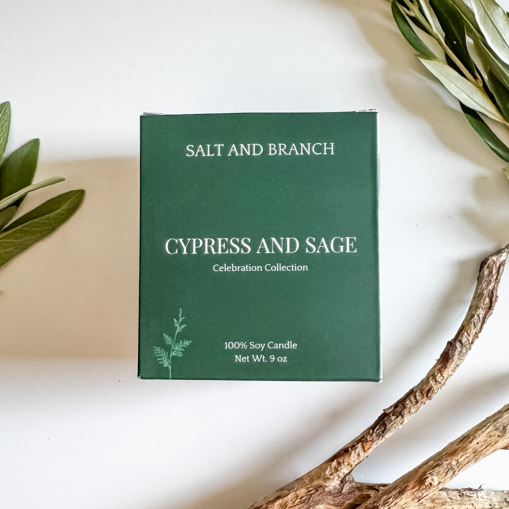 Cypress and Sage Soy Candle - Salt and Branch
