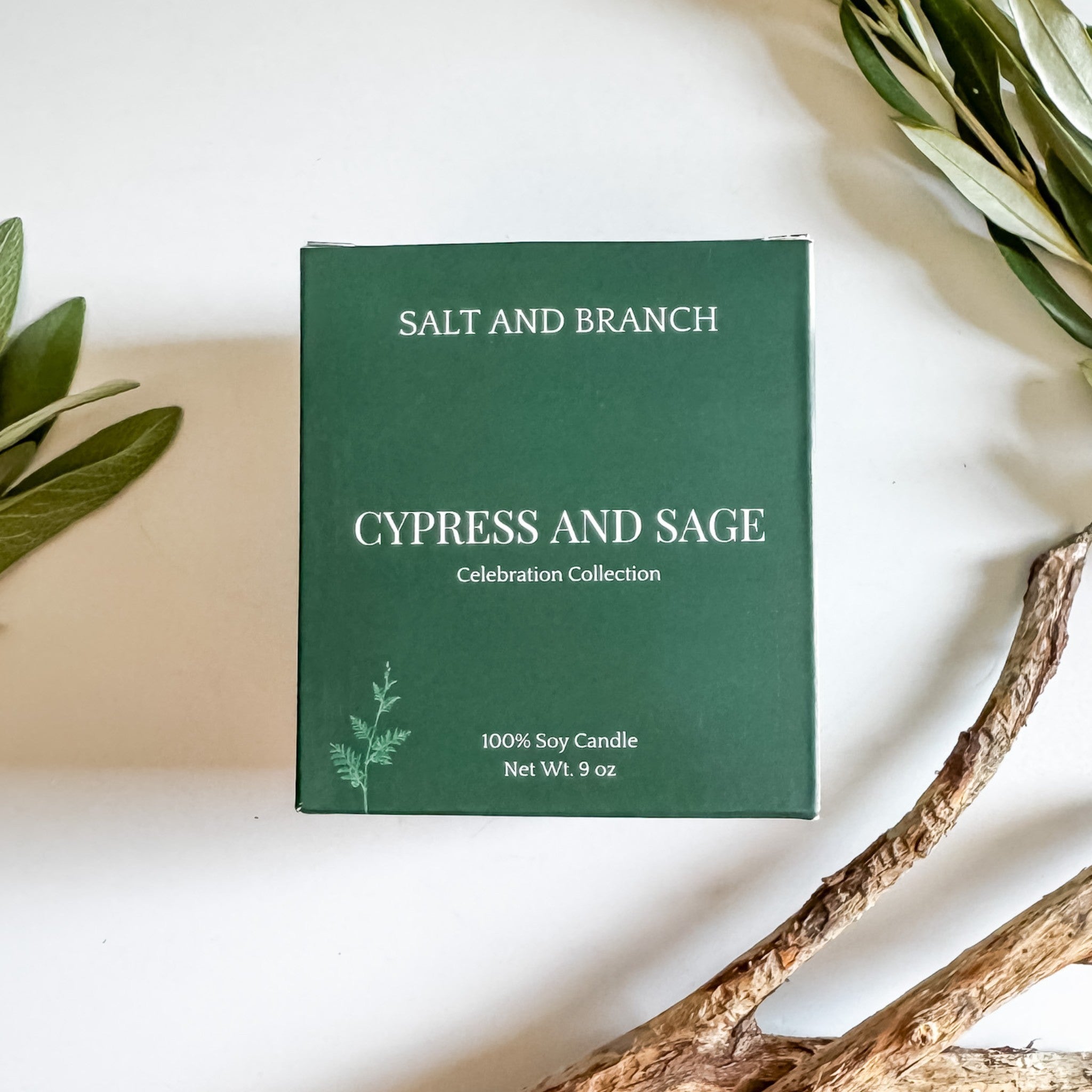 Cypress and Sage Soy Candle - Salt and Branch