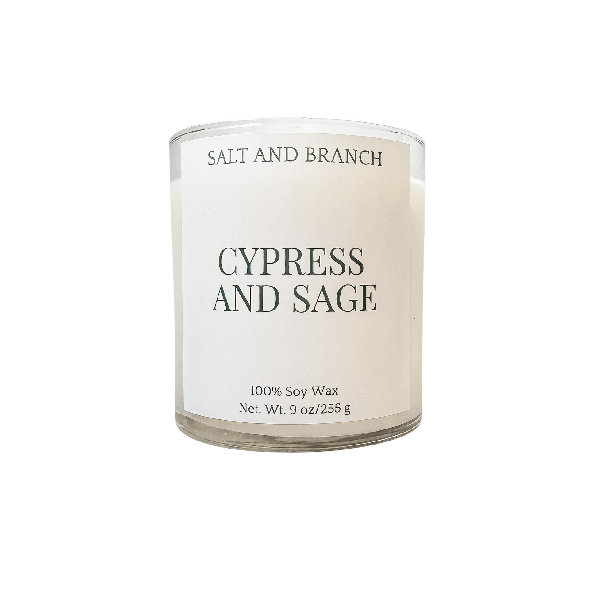 Cypress and Sage Soy Candle - Salt and Branch