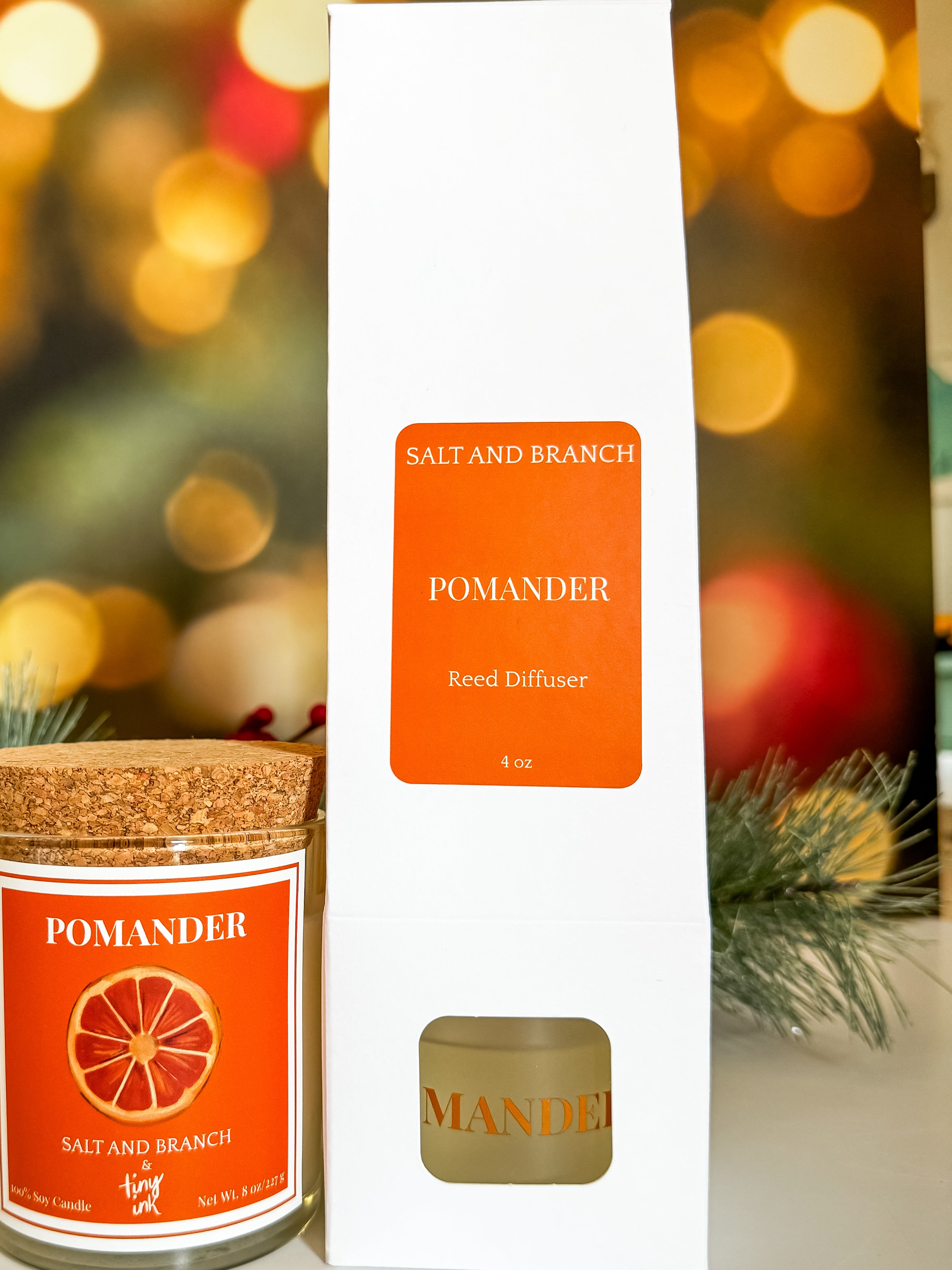 Pomander Reed Diffuser - Salt and Branch