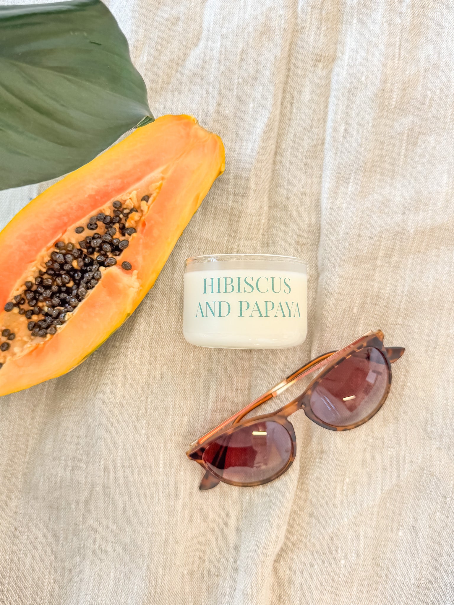 Hibiscus and Papaya Mini Tumbler Soy Candle - Salt and Branch