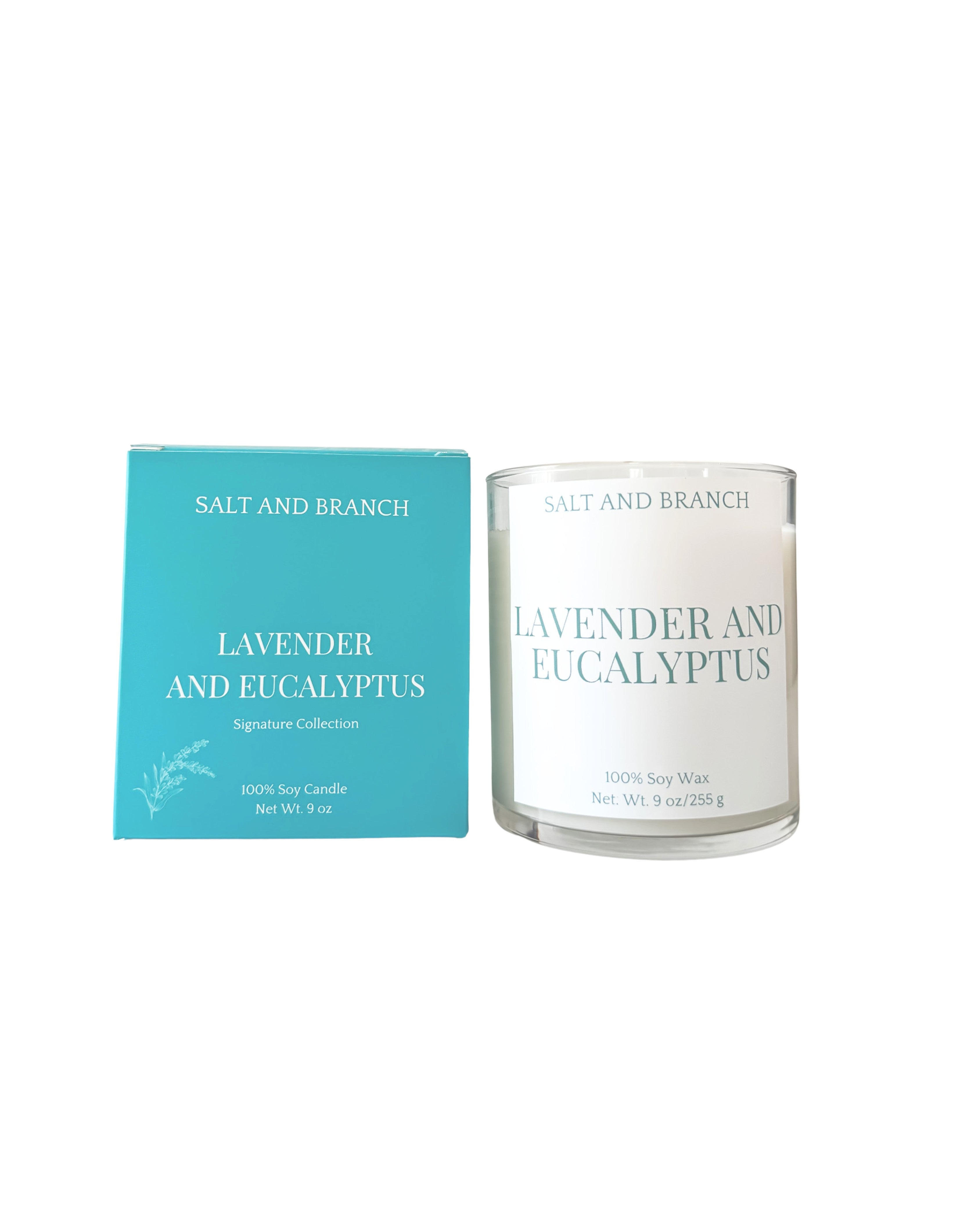 Lavender and Eucalyptus Soy Candle - Salt and Branch