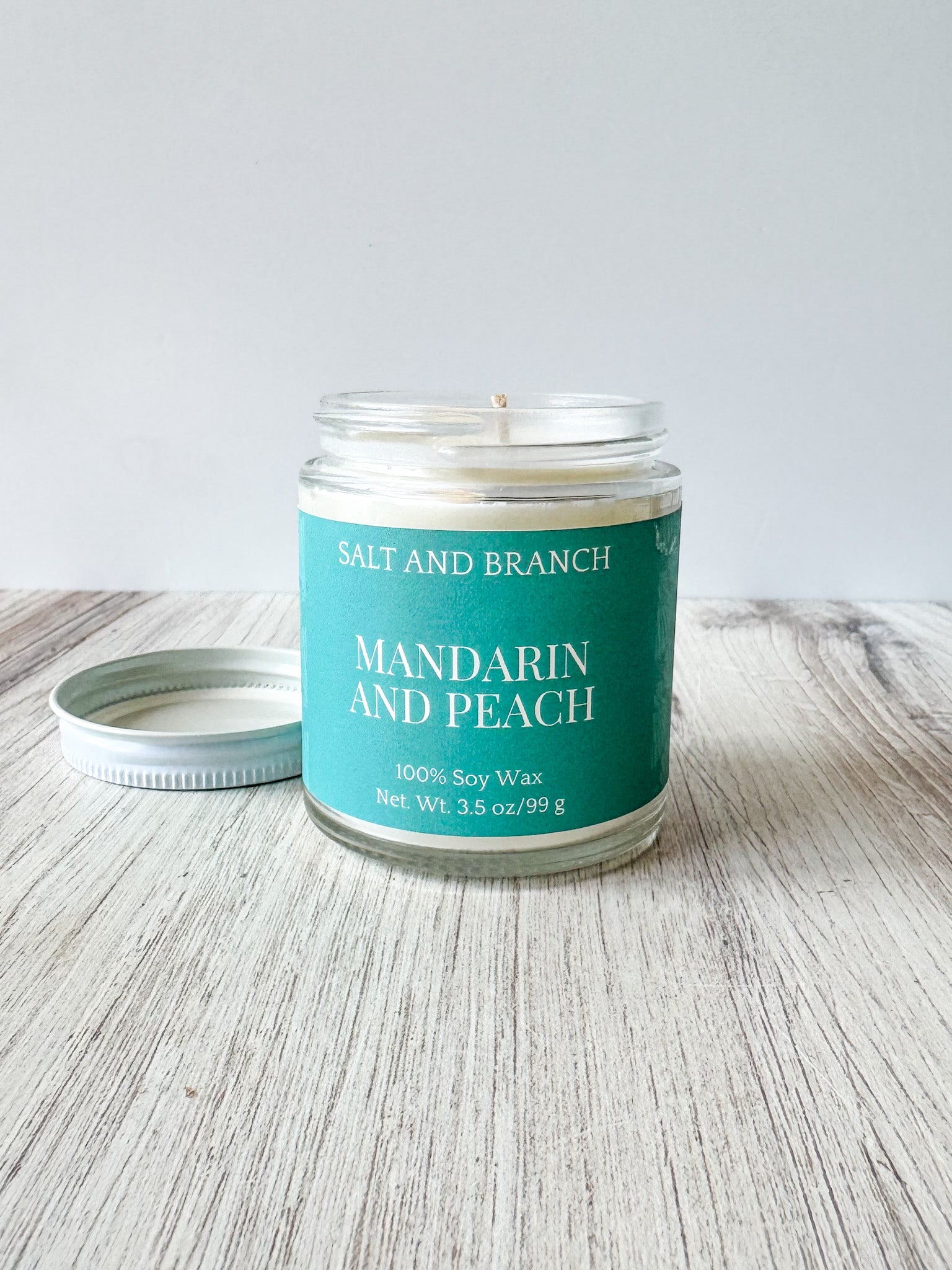 Mandarin and Peach Soy Candle - Salt and Branch