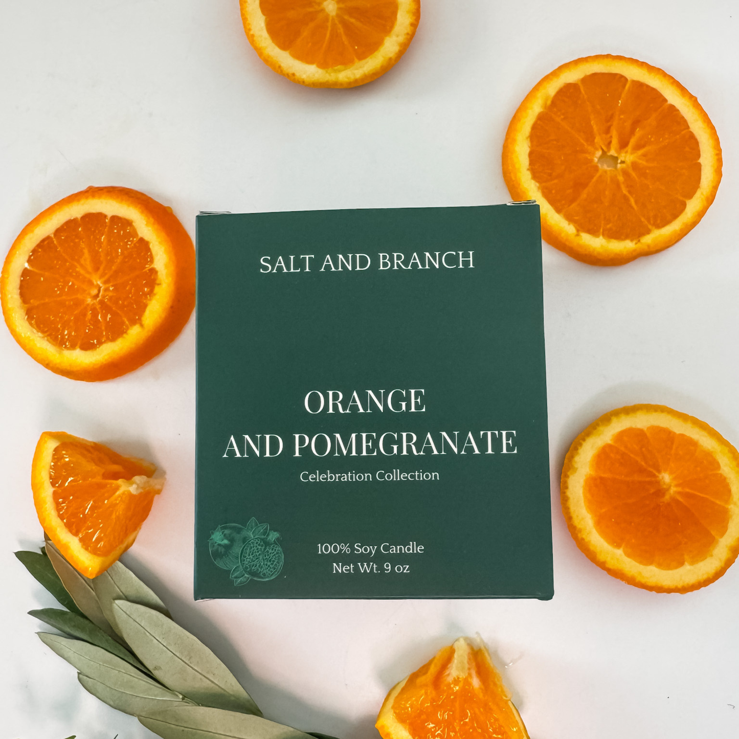 Orange and Pomegranate Soy Candle - Salt and Branch