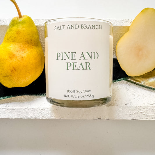 Pine and Pear Soy Candle