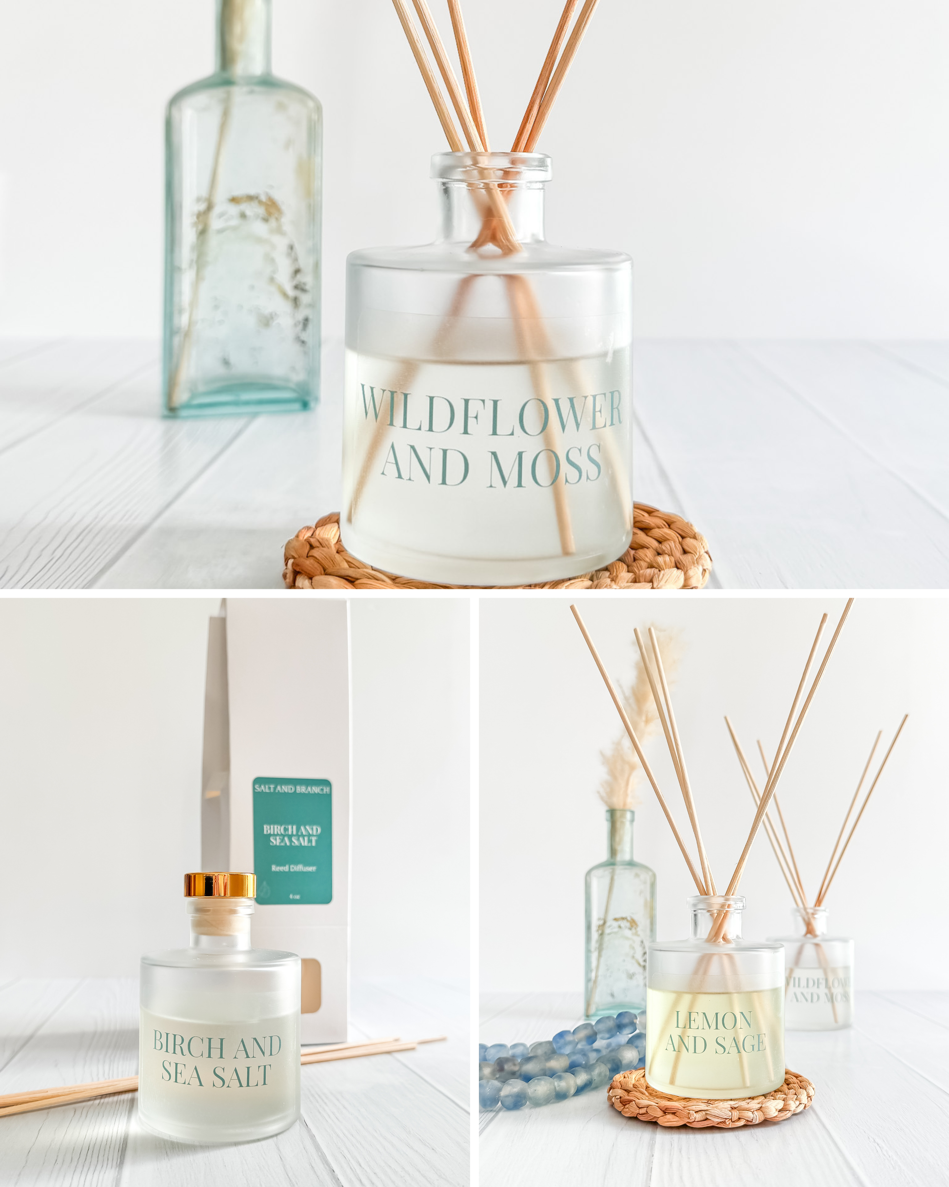 Reed diffuser making class Salt and Branch at Sandpaper Factory Rockland MA