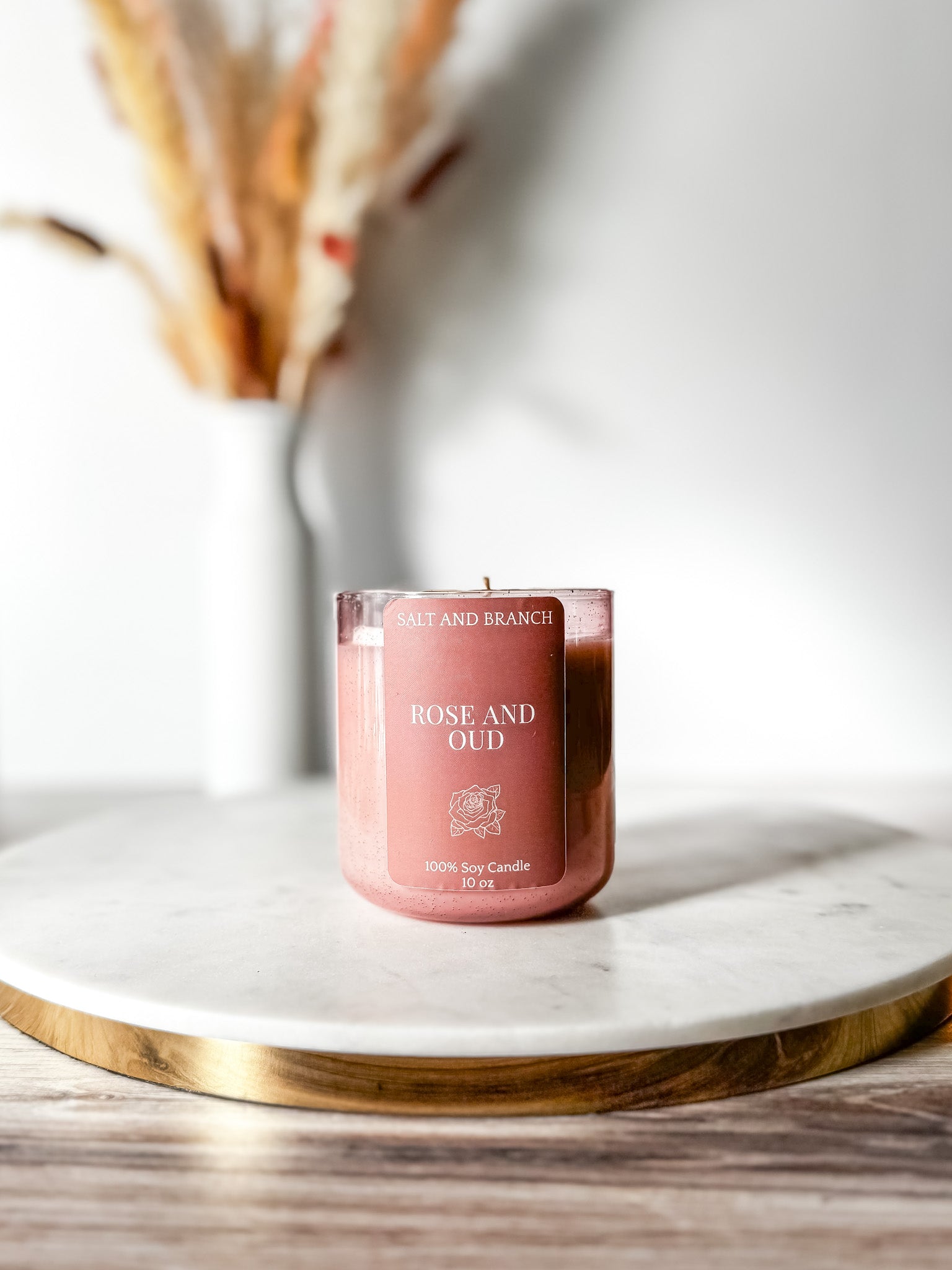 Rose and Oud Soy Candle - Salt and Branch