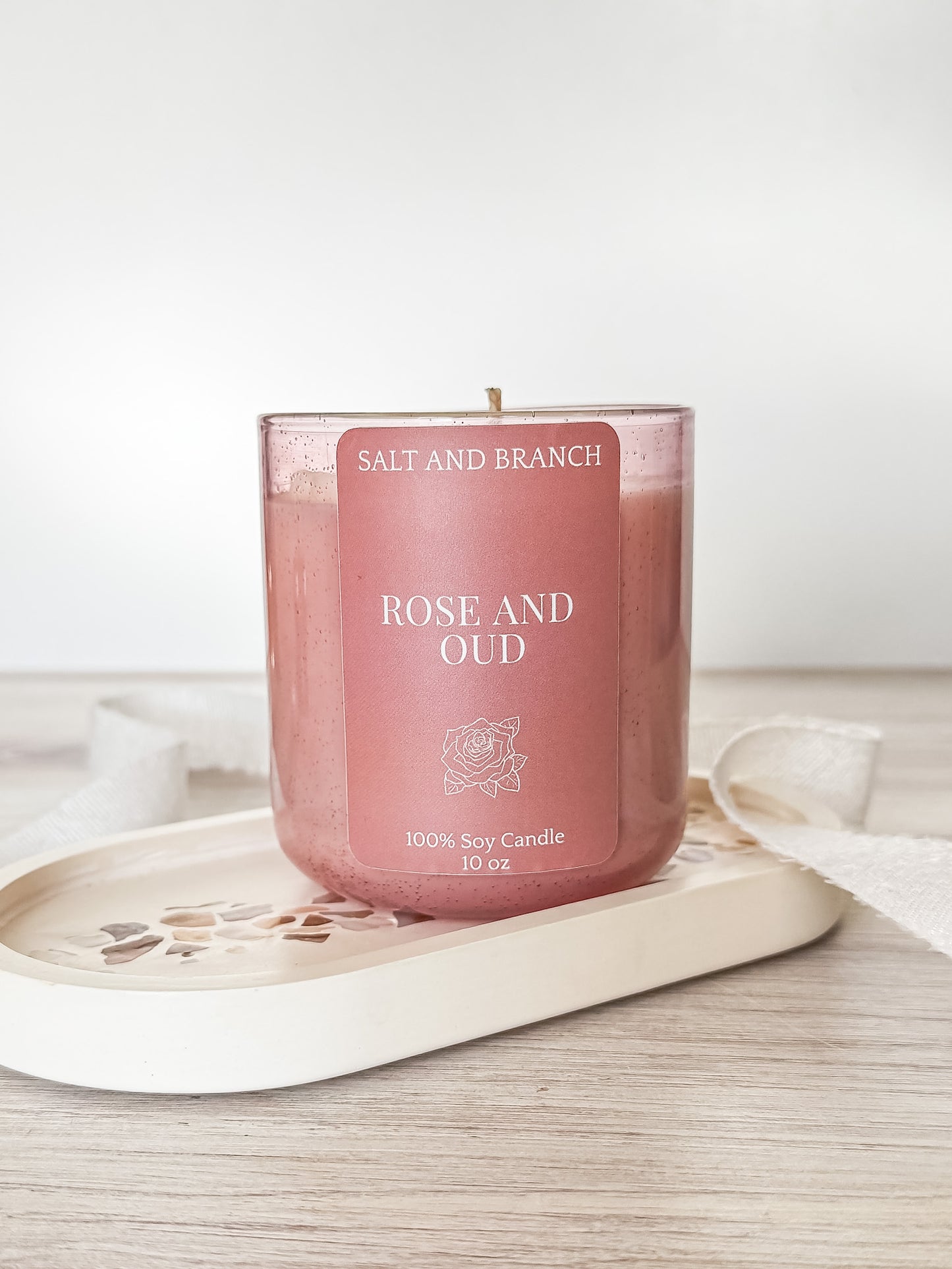 Rose and Oud Soy Candle - Salt and Branch